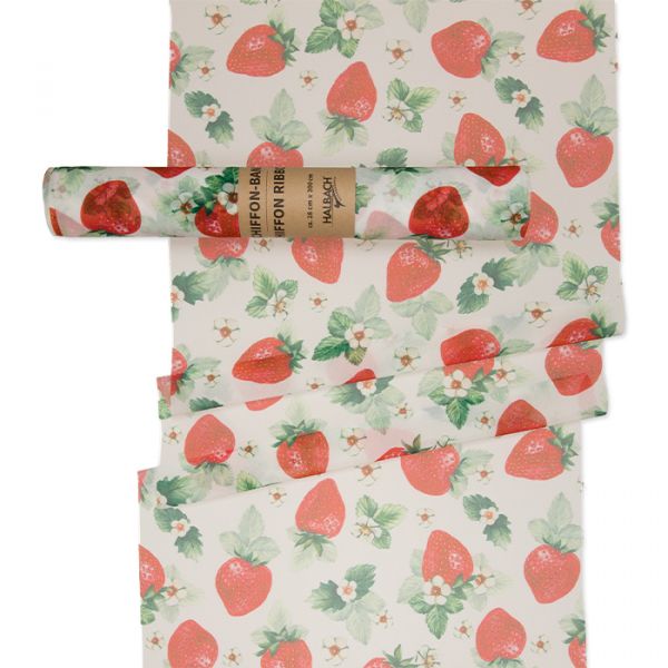 Chiffon-Band, Tischband, Tischläufer 93205 red/green Hauptbild Listing