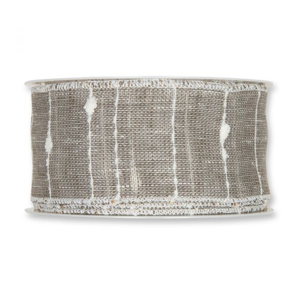 Dekorationsband "Leinen-Optik" grey/white Hauptbild Detail