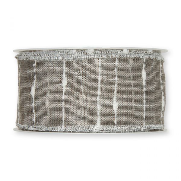 Dekorationsband "Leinen-Optik" 9461 grey Hauptbild Detail
