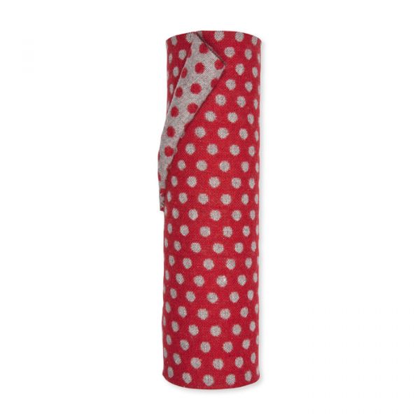 Dekostoff Strick-Optik "Punkte" 9476 red/grey Hauptbild Detail