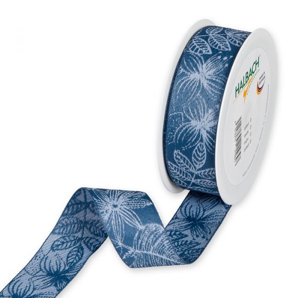 Jacquardband "Flora" 9491 blue/light blue Hauptbild Listing