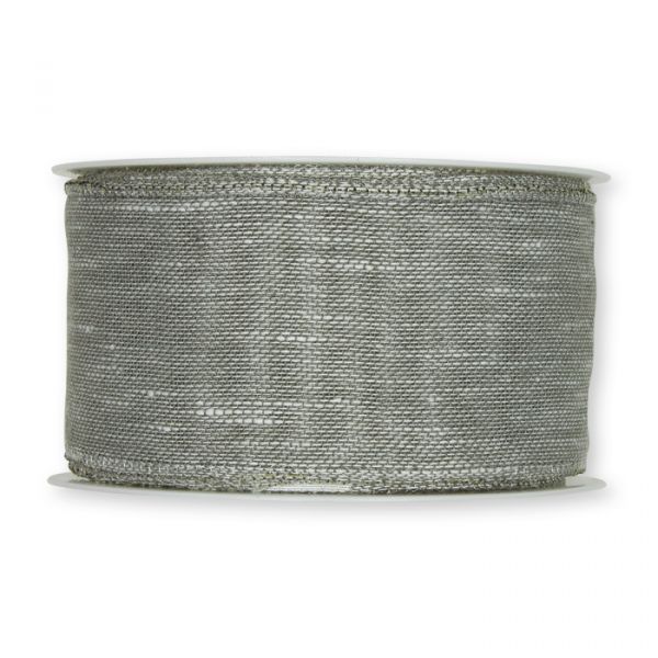 Dekorationsband "Leinen-Optik" light grey Hauptbild Detail
