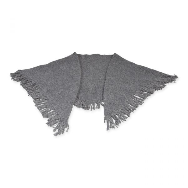Dreieckschal mit Fransen, Winterschal, unisex Schal, Damenschal 96005 grey Hauptbild Detail