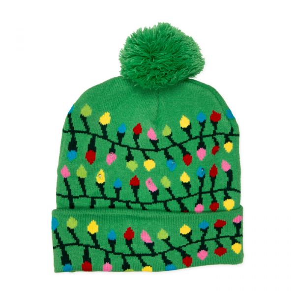 LED-Weihnachtsmütze "Lichterkette", Weihnachtsmarkt-/ Party-Mütze 96116 green/colorful Hauptbild Detail