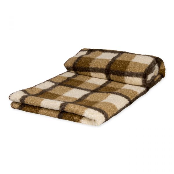 Decke "Karo", Wohndecke, Kuscheldecke 96201 brown/natural/cream Hauptbild Detail