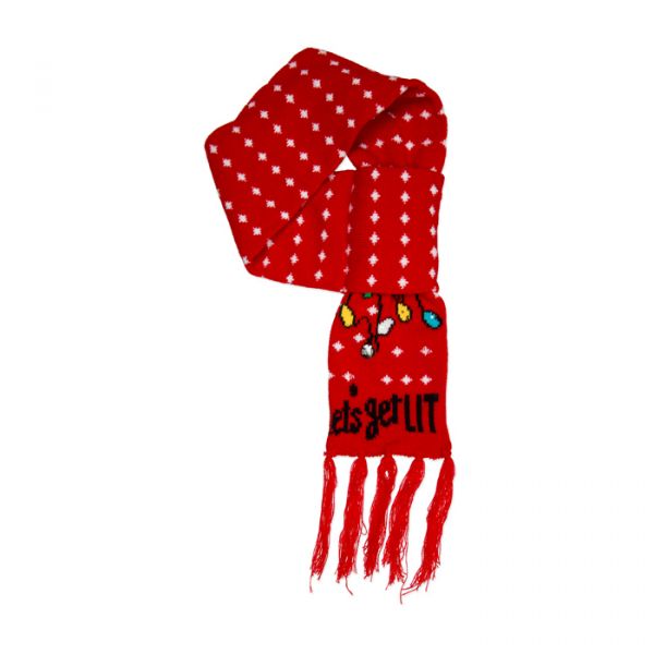 LED-Weihnachtsschal "Lets get lit", Strickschal, Winterschal 96209 red/white Hauptbild Listing