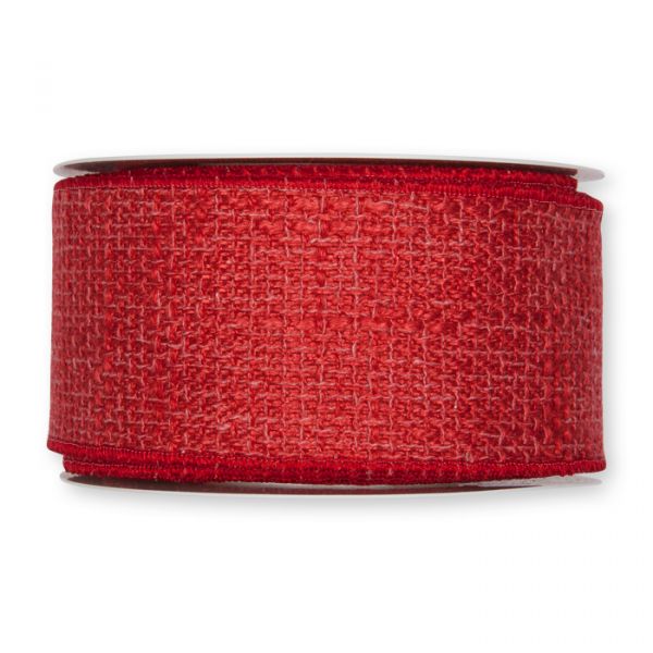 Dekoband "Wolloptik"formbare Drahtkante 9678 red Hauptbild Detail