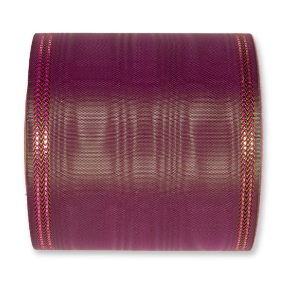 Moiréband - farbig 9682 two-tone green/pink Hauptbild Detail