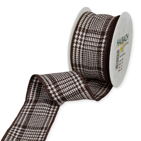 Karoband "Glencheck" 9691 brown/cream Hauptbild Listing