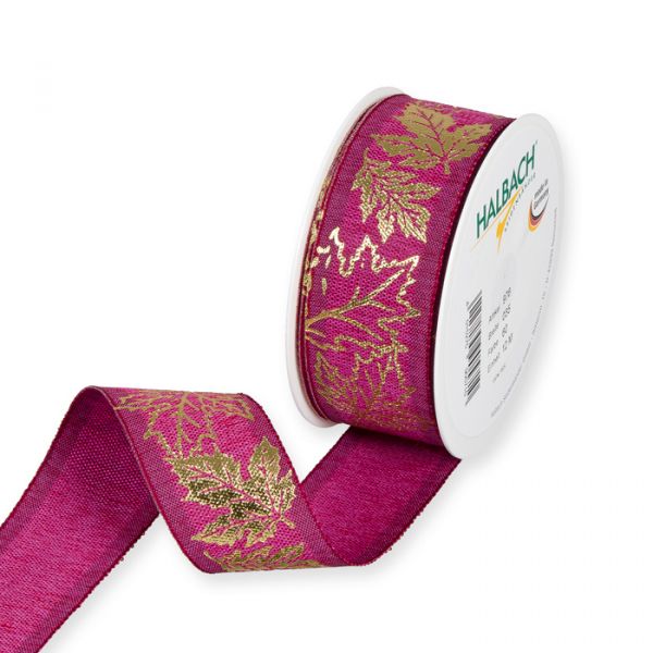 Druckband "Goldenes Herbstlaub" 976 rose pink/gold Hauptbild Listing