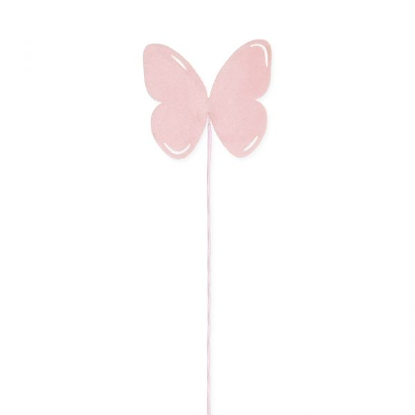 Samt-Stecker "Schmetterling" 98014 pale rose Hauptbild Detail