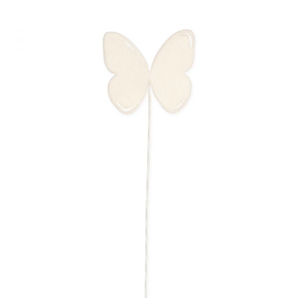 Samt-Stecker "Schmetterling" 98014 cream Hauptbild Detail