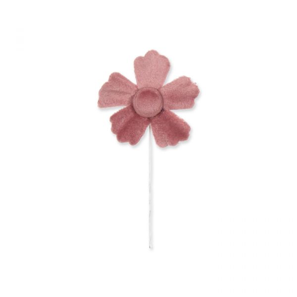 Samt-Blüten mit biegsamem Draht 98021 dusky pink Hauptbild Detail