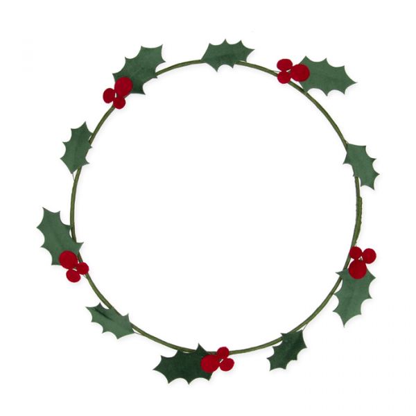 Floraler Deko-Hoop "Ilex mit Beeren" Ø 25cm 98034 green/red Hauptbild Detail