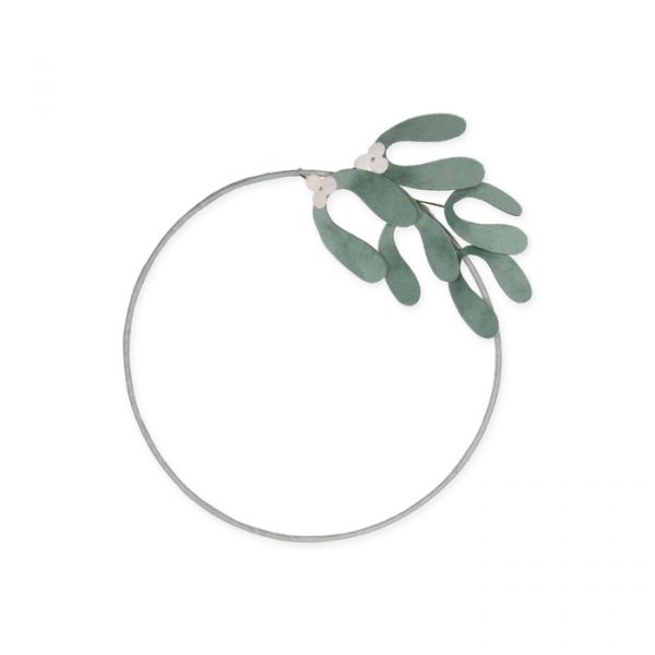 Floraler Deko-Hoop "Mistel" Ø 20cm 98037 sage green/cream Hauptbild Detail