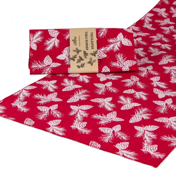 Tischläufer "Zapfen" 98127 red/white Hauptbild Listing