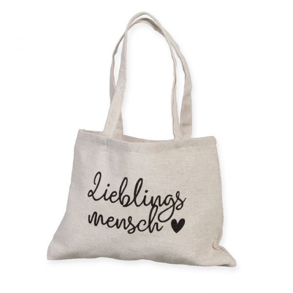 Geschenktasche "Lieblingsmensch" 98142 natural/black Hauptbild Listing