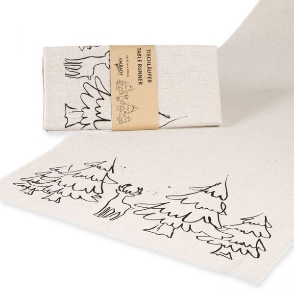 Tischläufer "Tannenwald", Tischdekoration Weihnachten 98149 natural/black Hauptbild Listing