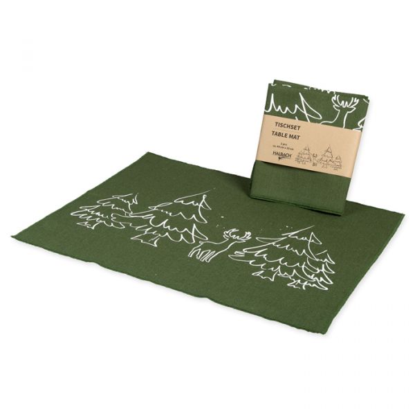Tischset "Tannenwald", Tischdekoration Weihnachten 98152 fir green/white Hauptbild Listing
