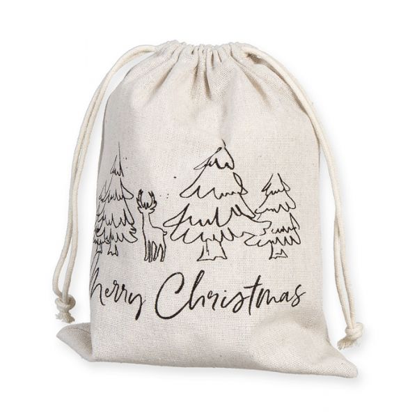 Geschenkbeutel "Merry Christmas" 98156 natural/black Hauptbild Listing
