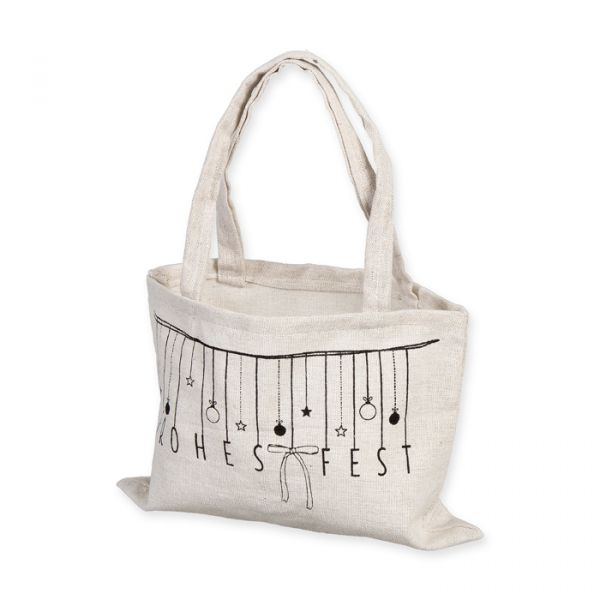 Geschenktasche "FROHES FEST" 98159 natural/black Hauptbild Listing
