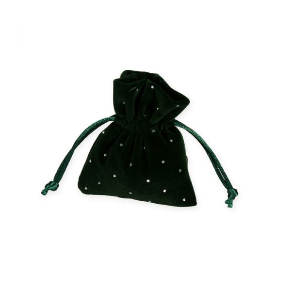 Samt-Geschenkbeutel "Strass" 98166 dark green Hauptbild Listing