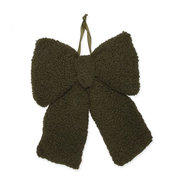 große Schleife "Teddy", Weihnachtsdeko Schleife 98176 green Hauptbild Detail