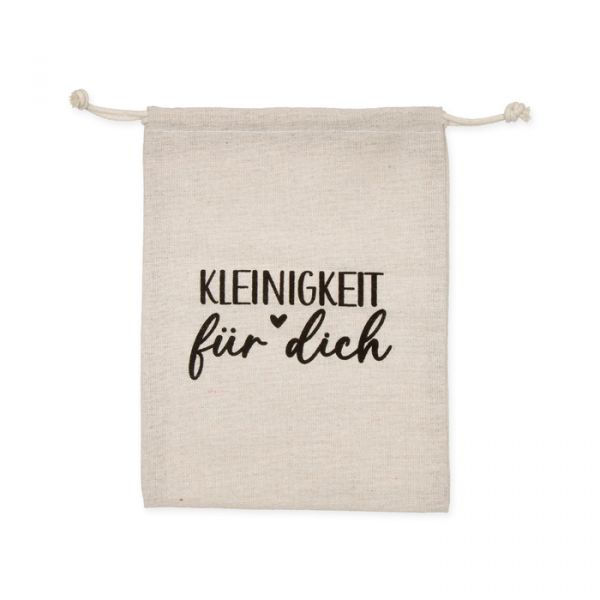 Geschenkbeutel "KLEINIGKEIT für dich" 98180 natural/black Hauptbild Detail