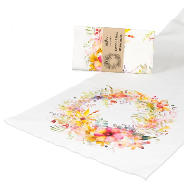 Tischläufer "Blumenkranz", Tischdekoration 98187 natural/multicolor Hauptbild Listing