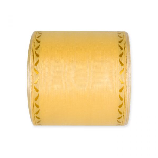 Moiréband mit Webrand - farbig 9909 light yellow Hauptbild Detail