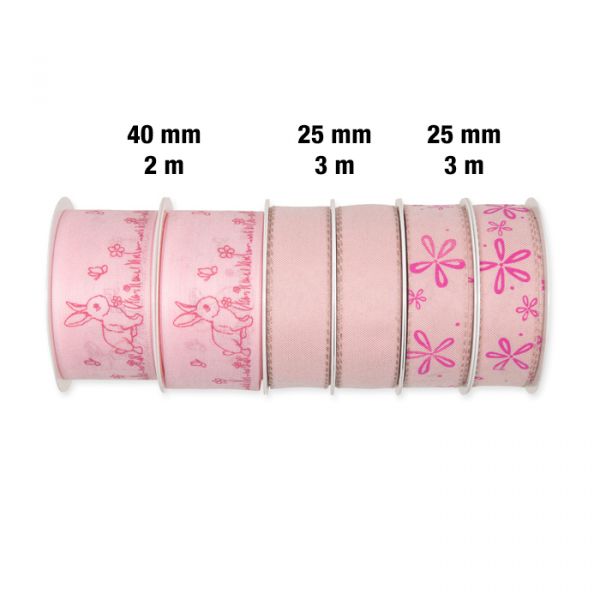 Geschenkband-Set "Ostern" GBSET1 pale rose/pink Hauptbild Detail
