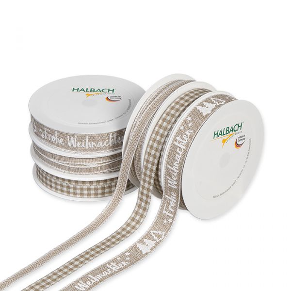 Geschenkband-Set "Frohe Weihnachten" GBSET11 linen/white Hauptbild Listing