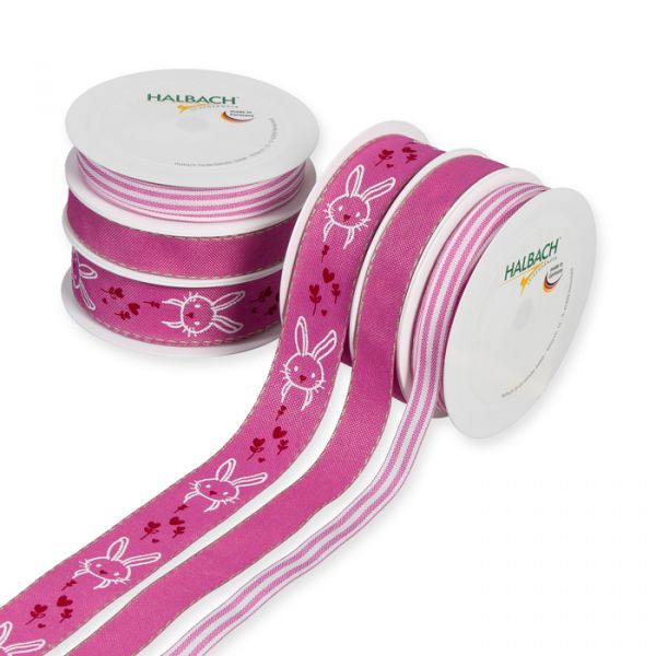 Geschenkband-Set "Hasen/Herzen" GBSET3 pink/white Hauptbild Listing