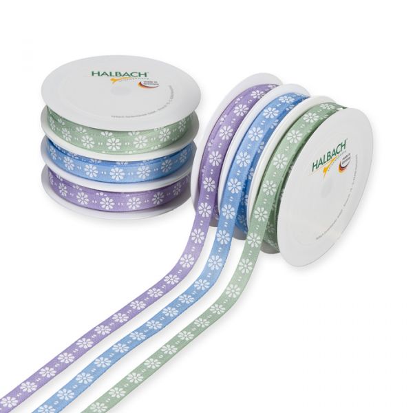 Geschenkband-Set "Blümchen" GBSET5 lavender/sky blue/mint Hauptbild Listing