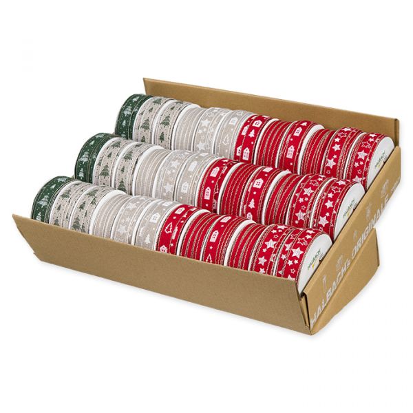 Retail-Sortiment 36 Rollen SETW104 red/linen/fir green/white Hauptbild Detail